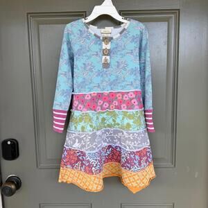 Matilda Jane Multi-Pattern Tiered Long Sleeve Twirl Dress 6